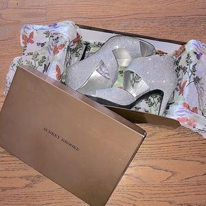 Silver Glitter Prom Homecoming Dance Heels Shoes